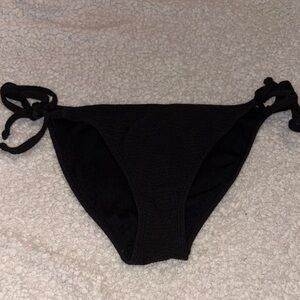 Elegant Black Tie-Side Bikini Bottom
